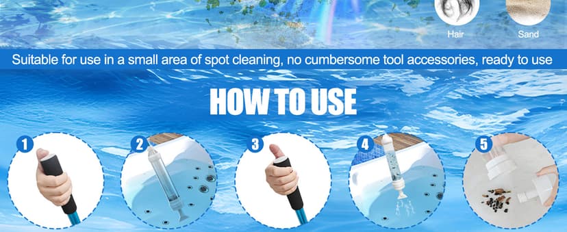 Paradise Power Spa Vac 6250 Compatible Hot Tub Vacuum - Cordless, No Batteries, Sucks Up Rocks, Leaves in Spas, Hot Tubs, Pool Steps