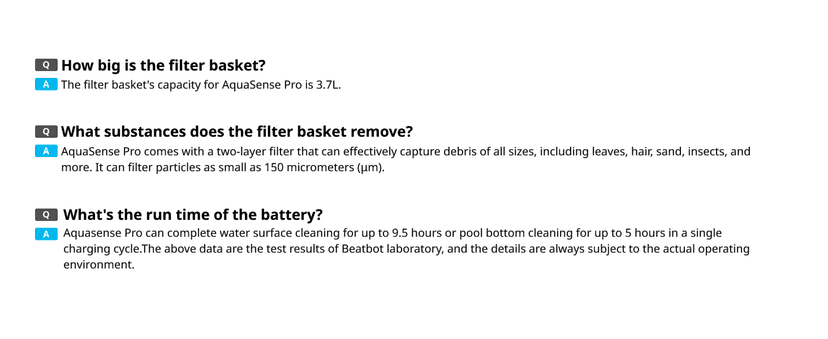 Beatbot AquaSense Pro Pool Robot, Cordless Pool Vacuum for Inground Pools, Clarifies Water, Skims Water Surface, Surface Parking, Intelligent Path Optimization, Up to 3,299 Sq.ft - Navy Blue