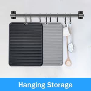 Silicone Trivet Mat Extra Large Heat Resistant, Non-Slip Pot Holder, Multi Purpose Kitchen Hot Pad for Use as a Trivet, Hot Dish Mat, or Utensil Drying Rack 14.2"×11 "