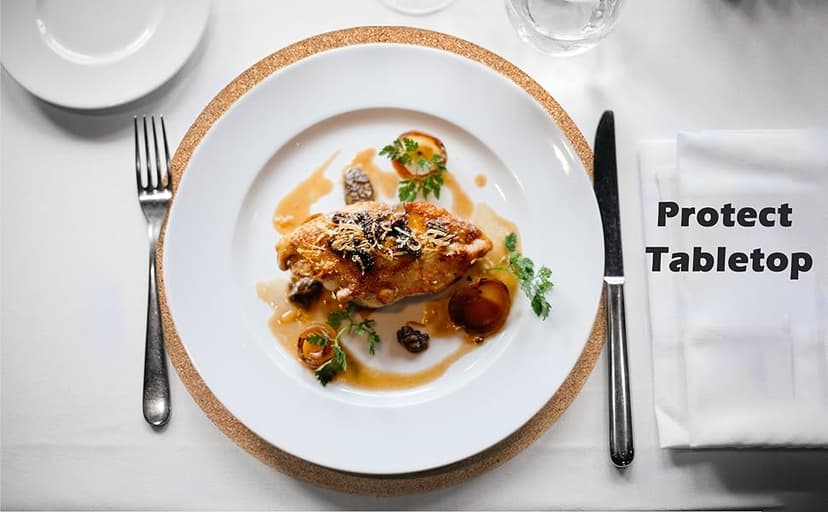 Cork Trivet, 6 Pack High Density Thick Cork Trivets for Hot Dishes and Hot Pots, 8 Inch Heat Resistant Large Coaster for Kitchen, Hot Pads for Table & Countertop