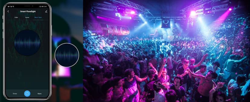 NOVOSTELLA LED Flood Lights Outdoor, 30W RGB Smart LED Flood Lights, Second-Generation WiFi Landscape Lighting Stage Dimmable Color Changing Uplight, IP66 Waterproof, Work with Alexa, 4 Pack.