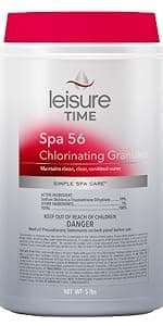 Leisure Time E5 Spa 56 Chlorinating Granules for Spas and Hot Tubs - Maintains Clean, Clear, Sanitized Water, 5 lbs