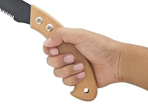 BOOSDEN 11'' Hand Pruning Saw, Japanese Trim Saw with Wood Handle, Hand Saws for Tree Trimming, Camping, Woodworking, Gardening