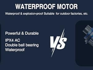 pasapair 7600 CFM 24" High Velocity Outdoor Misting Fan, Standing Fans for Patio Waterproof, Cooling Floor Fan 3-Speed, 360° Oscillation, Adjustable Height, 4 Casters, Heavy Duty Metal Industrial Fan