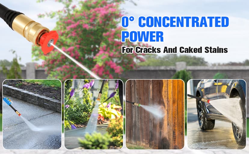 Electric Pressure Washer, 5000PSI 4.0GPM Heavy Duty Power Washer with 33 FT Extension Hose, 4 Quick Connect Nozzles and Foam Cannon for Cars/Fences/Driveways/Patios/Home Cleaning, Blue