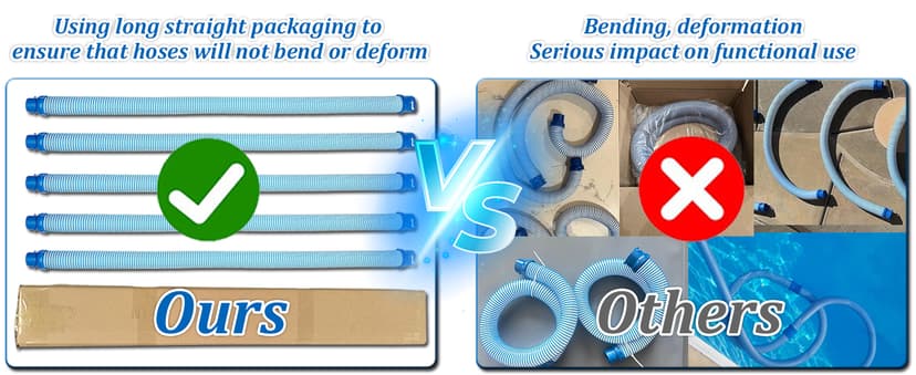 One Year Warranty 5 Pack Premium R0527700 Pool Cleaner Hoses, Twist Lock Pool Vacuum Hose Replacement Kit Compatible with Zodiac Baracuda MX6,MX8,X7,T3,T5 Swimming Pool Cleaner