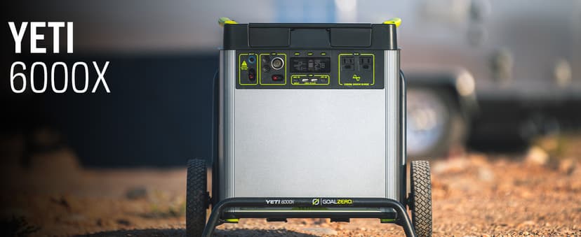 Goal Zero Yeti Portable Power Station - Yeti 6000X w/ 6,071 Watt Hours Battery Capacity, USB Ports, AC Inverter & 2 Ranger 300 Briefcase Solar Panels - Rechargeable Generator for Home, RVs, Work Sites