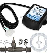 Spa Ozone Generator Kit with Venturi Injector, Ozone Generator for Hot Tub, Cold Plunge, 50mg/h Portable Ozone Generator Water, Universal: 110V / 240V (AMP-4 Plug)