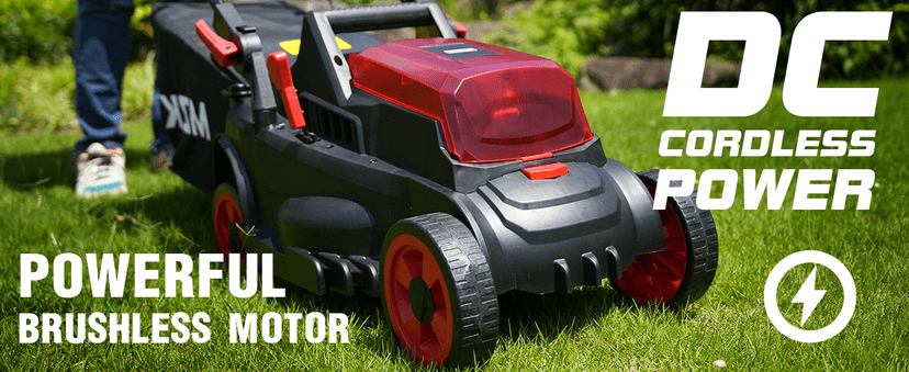 MZK 40V(2 x 20V) 13”Cordless Electric Lawn Mower,with 4-Position Height Adjustment,Compact and Lightweight Push Battery Powered Lawn Mower (2 * 4AH Batteries)