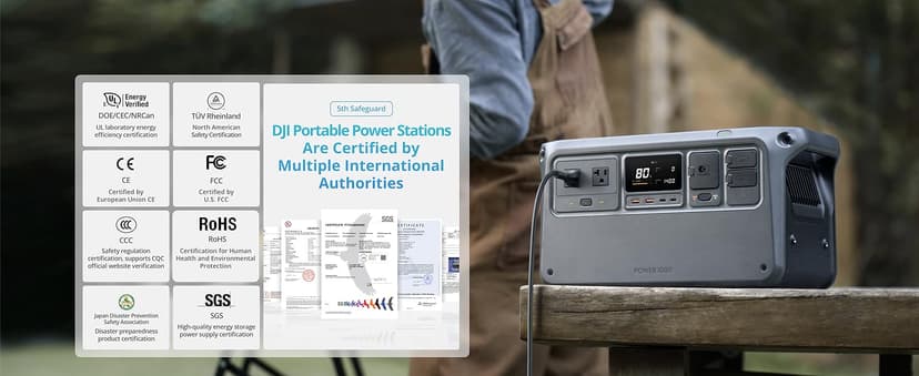 DJI Power 1000 Portable Power Station with Protective Storage Bag, 1024Wh LiFePO4 Battery, 2200W Solar Generator, Home Backup, 4-in-1 Fast Charging, 23db Ultra-Silent, Camping & RVs, Off-grid