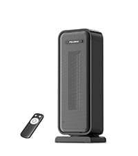 PELONIS PHTA1ABB Portable, 1500W/900W, Quiet Cooling & Heating Mode Space Heater for All Season, Tip Over & Overheat Protection,for Home, Office Personal Use, Black , 9inch