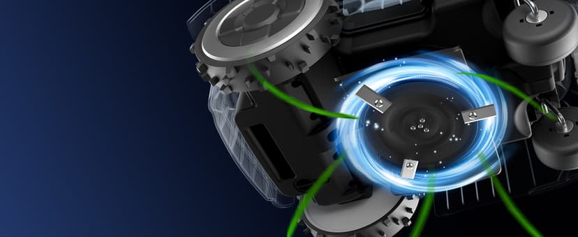 Robot Lawn Mower with Max 180m Stable Boundary Wire - Recommended 550㎡, Max 900㎡, 300% Higher Efficiency of Grid-Shaped Mowing Path, Automatic Robotic Lawn Mower with Auto Mapping & Recharge