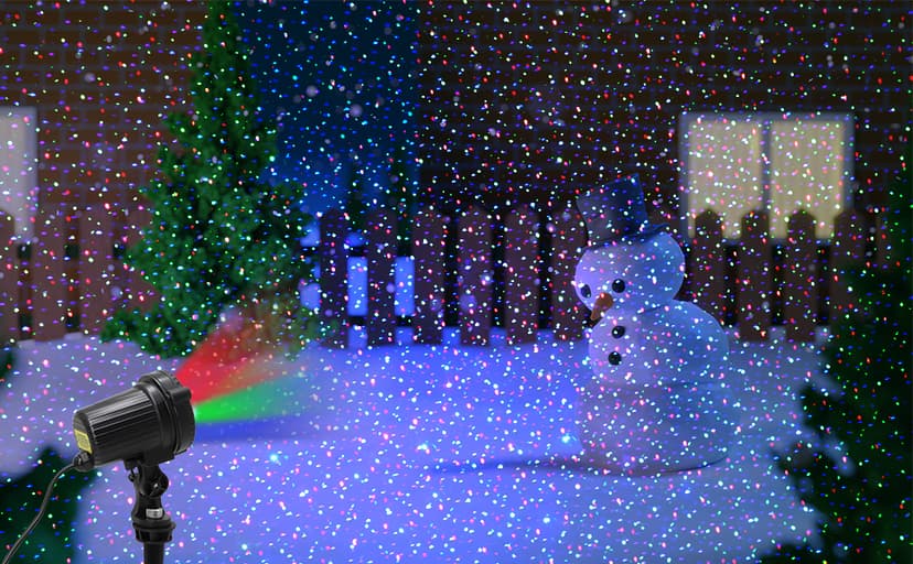 Christmas Laser Lights, Outdoor Garden Laser Lights Projector with Moving RGB Waterproof for Christmas Holiday