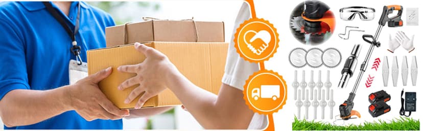 Cordless Lawn Mower with Battery and Charger,21V Lawn Trimmer Grass Edger with Two 2.0Ah Li-Ion Battery Powered & 3 Cutting Blade Types, Compact Power Tool for Lawn Yard Work, Black