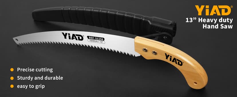 Hand Pruning Saw, 13" Curved Blade Handsaw, Hunting Saw Gardening Hand Tools Wood Working Tools, Tree Branch Cutter Wood with Hanging Scabbard for Tree Trimming Woodworking Hunting Camping