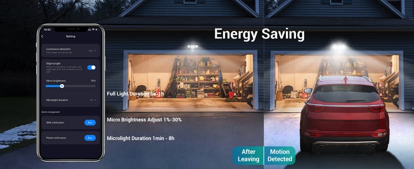 USTELLAR 2 Pack 50W Smart Outdoor LED Security Light Tunable White 2700K-6500K Motion Sensor Exterior WiFi Flood Light Fixture Alexa Warm Wired Floodlight Google Outside Spotlight House Yard Garage