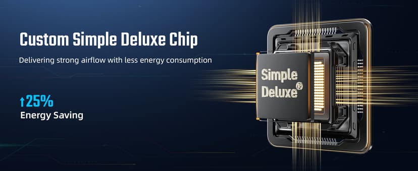 Simple Deluxe 20 Inch 3-Speed High Velocity Heavy Duty Metal Industrial Floor Fan for Warehouse, Workshop, Factory and Basement, Black, 2 Pack