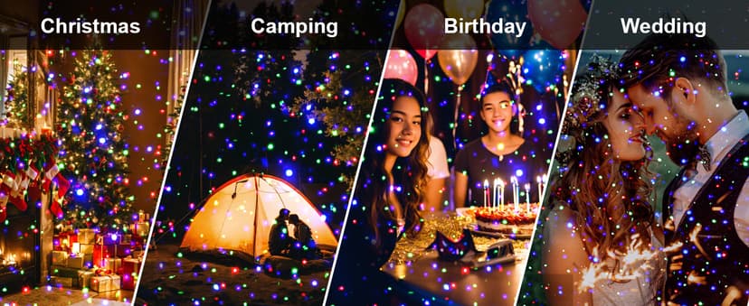 Laser Christmas Projector Lights Outdoor, 3 Color Laser Light Projector, Firefly Lights Show with RF Remote, Waterproof, Indoor Holiday Decoration, Christmas Gift, Wedding, Home Decor, Party, Garden