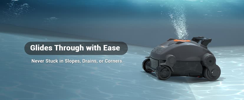 Pivot Cordless Robotic Cleaner,Wall Climbing,Extended Battery Life,Self-Parking,Automatic Pool Vacuum for Inground Pools up to 1,100 Sq.ft,Gray