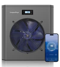 Electric Pool Heater for Inground Pool 30000 BTU Swimming Pool Heater Pump Above Ground Pool Heater 120V 8000 Gallon Heating or Cooling WiFi Control Schedule