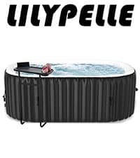 LILYPELLE 2-4 Person Inflatable Hot Tub, Portable Large Round Hottub with 120 Bubble Jets, Outdoor Spa Set Included Heater Pump, Filter and Spa Cover, 72" X 72" X 25"