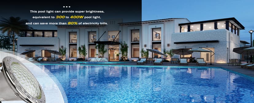 SH101300 50FT 120V Underwater Spa Light (White), 10 Inch Inground Pool Light Replacement