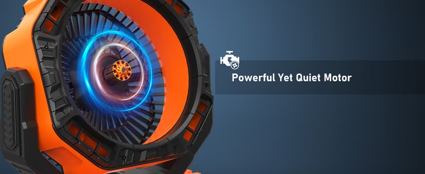 40000mAh Battery Operated Camping Fan, Rechargeable High Velocity Floor Fan, Auto Oscillation Remote Control Timer - Cordless Outdoor Fan for Car Travel RV Camp Garage Patio Hurricane Emergency