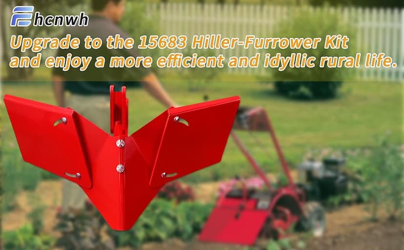 15683 Hiller-Furrower Kit for Rear Tine Tillers, Adjustable Wings, Three Connection Options, Easy Installation, Thickened Materials, Suitable for All Land Types, 2-Year Warranty.