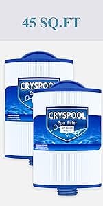 Cryspool® 04072 Filter Compatible with PRB25-IN Hot Tub Filter, C-4326, FC-2375, 3005845, R172327, R173429, 33521, 25392, 817-2500, 5X13 Drop in Spa Filter, 2 Pack