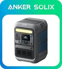 Anker SOLIX C300 Portable Power Station, Outdoor 288Wh LiFePO4 Battery, 300W (600W Surge) Solar Generator, 140W Two-Way Fast Charging, for Camping, Traveling, and Emergencies (Solar Panel Optional)