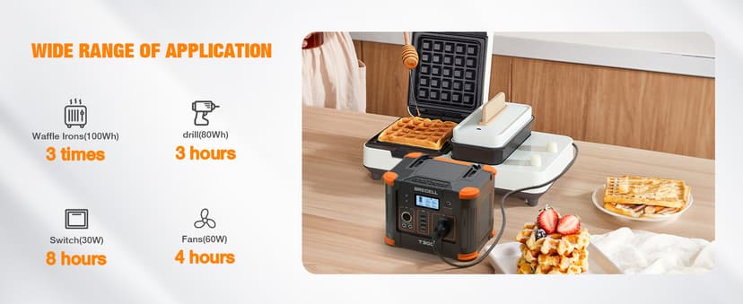 Portable Power Station 300W (Peak 600W), GRECELL 288Wh Solar Generator with 60W USB-C PD Output, 110V Pure Sine Wave AC Outlet Backup Lithium Battery for Outdoors Camping Travel Hunting Home Blackout