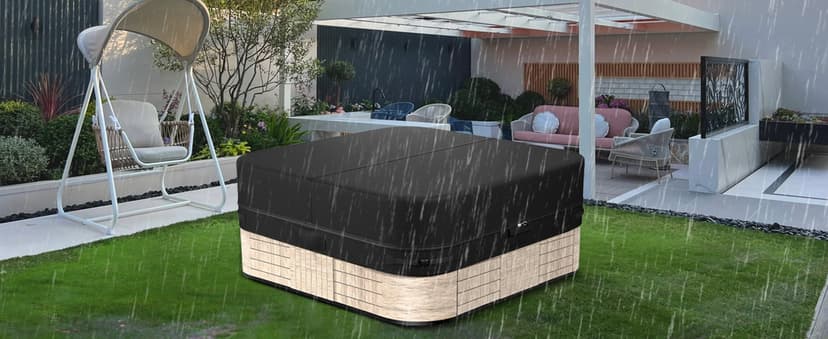 Outdoor Hot Tub Cover, 85×85 Inch Heavy Duty SPA Cover Waterproof, Hot Tub Protector Cover Replacement Weatherproof Protection Cap