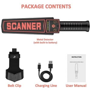 Metal Detector Wand Rechargeable,Nail Finder,Metal Detector Wand for Woodworking,Security Wand (with Built-in Battery, with Charging Line)