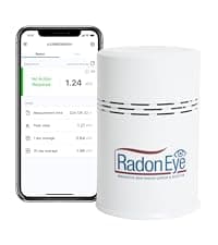 Ecosense EB100 EcoBlu, Home Radon Detector, Capture & Display Results Every 10 Minutes, Short & Long-Term Continuous Monitoring, Easy to Use