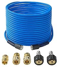 Pressure Washer Gun Adapter with 5 Spray Nozzles and 1 Tips Holder - Power Washer Wand Replacement Kit - Compatible with Some Ryobi, Portland, Husky Electric Pressure Washers Black