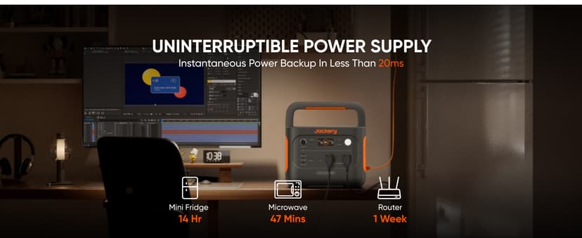 Jackery Solar Generator 1000 v2 with 200W Solar Panel(2024 New),1070Wh Portable Power Station LiFePO4 Battery,1500W AC/100W USB-C Output, 1Hr Fast Charge for Outdoor,Off-Grid Living,RV,Emergency