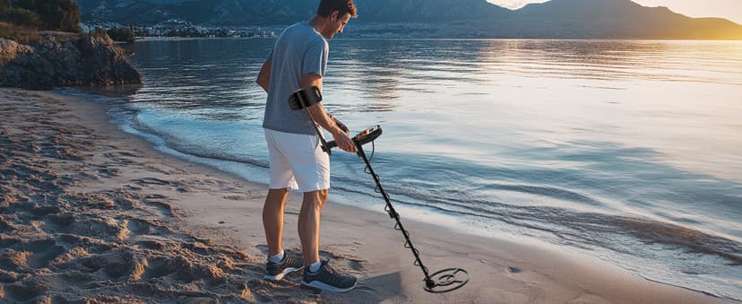 OMMO Metal Detector for Adults & Kids, 10" IP68 Waterproof Gold Detector with 6 Modes, Adjustable Stem & Headphones - 1800mAh USB C Rechargeable for Beach, Parks & Underwater Treasure Hunting