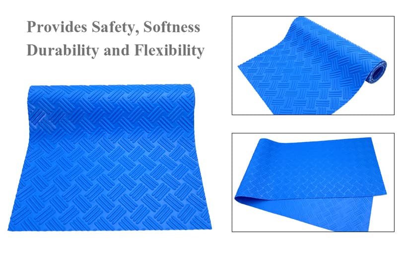 SKARUMMER Swimming Pool Ladder Mat - Protective Pool Ladder Pad Step Mat with Non-Slip Texture, Blue Medium Pool Step Mat, 36 inch X 9 inch