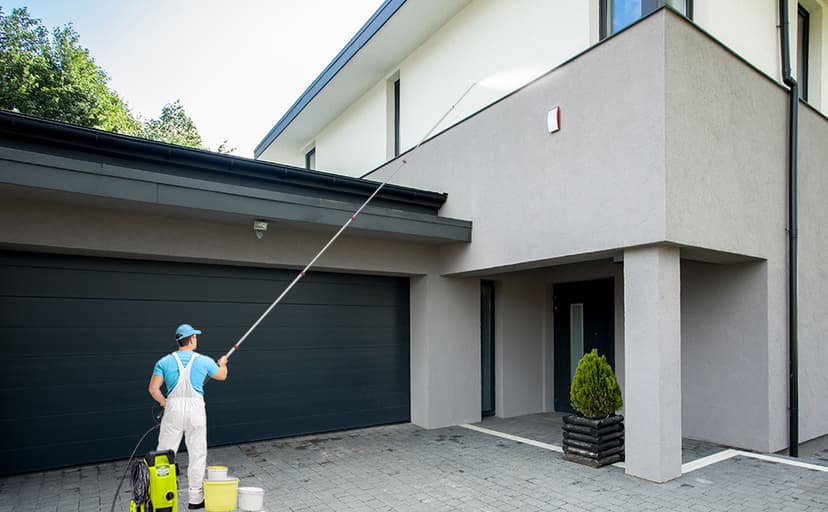 24 FT Gutter Cleaning Tools from The Ground - Telescoping Pressure Washer Wand - Gutter Cleaner Attachment with Power Washer Extension Wands, 7 Spray Nozzle Tips, 2 Hose Adapters and Support Belt