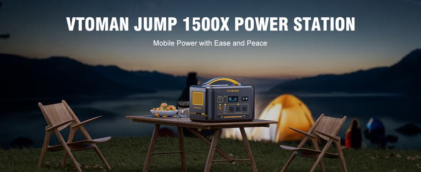 Vtoman 2376Wh Portable Power Station Bundle with Extra Battery & 200W Solar Panel Included, Up to 3000W Solar Generator for Home Backup, Off-grid, Road Trip, RV, Camping, Emergencies