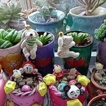 Garden Statues Flowerpot Landscaping Tree-Hugger Fairy Plant Pot&Vase Hugger, Mini Decorative Climber Clingers (3Pack Elephant)