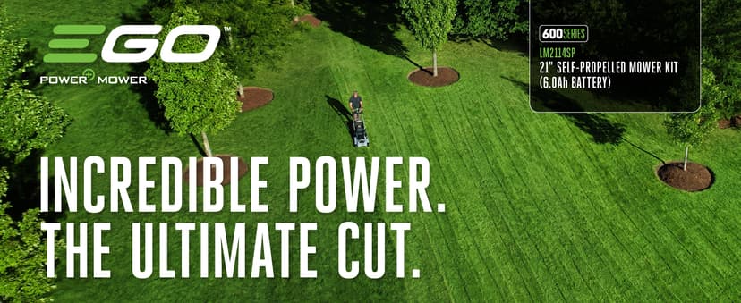 EGO POWER+ Electric Lawn Mower, Self-Propelled Cordless, Includes 56V 6.0Ah Battery And 320W Charger - LM2114SP