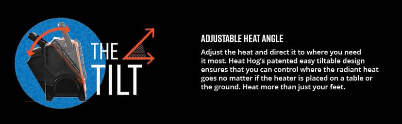 Heat Hog 18,000 BTU Portable Propane Radiant Space Heater, Indoor, Outdoor, Garage, Camping, Outdoor Sports, Boating, RVs, Tiltable Design, Gas Powered