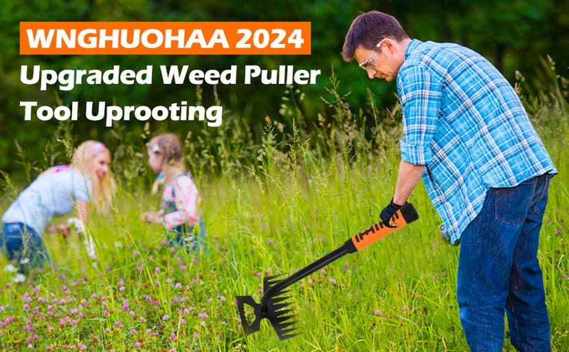 2024 New Gardening Hand Weeder Tools, Weeding Artifact Uproot Weeding Tools, Manganese Steel Weed Remover Tool Hand Weed Puller, for Yard and Garden(11 Tines)