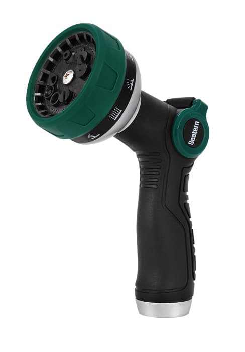 Watering Wand for Garden Hose, 24 Inch, 8 Spray Patterns, Garden Hose Nozzle with Thumb Flow Control, Adjustable Water Sprayer with Pivoting Head, Ideal for Hanging Baskets and Shrubs