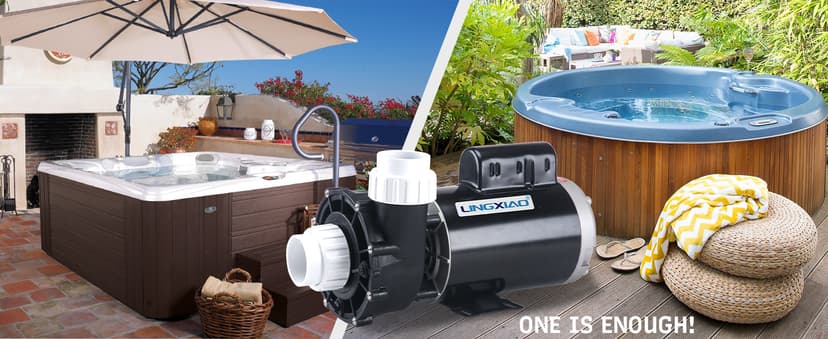 SPA Pump, 4HP Hot Tub Pump - 2 Speed LX SPA Pump Motor 220-240V, 2" Port, 56 Frame (Model: 56WUA400-II)