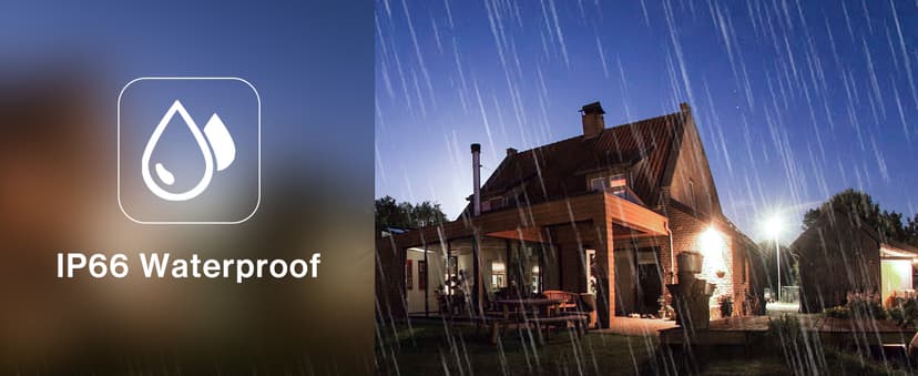 Olafus 2 Pack 100W LED Flood Light Outdoor, 9000lm LED Work Light with Plug, IP66 Waterproof Exterior Security Lights, 6500K Daylight White Outside Floodlights for Playground Yard Stadium Lawn