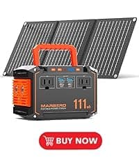 MARBERO Solar Generator 240Wh 300W Portable Power Station with Solar Panel 60W Included Backup Lithium Battery with AC Outlets for Camping Home Outdoor Emergency Hiking Travel