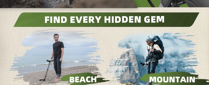 Metal Detector for Adults Professional, Waterproof Pinpoint, High Accuracy Gold and Silver Detection, Underwater and Beach Use, 10'' IP68 Coil, Bigger LCD, New Advanced DSP Chip