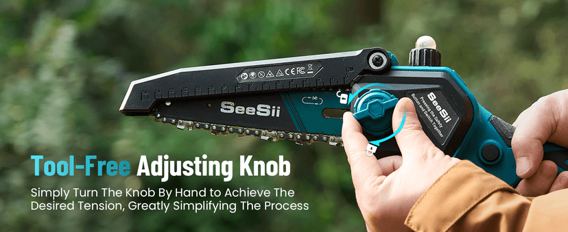 Seesii PS620 2-in-1 Electric Pole Saws: 6 Inch Mini Chainsaw Cordless with Extension Pole, 2Pcs Batteries, Brushless Chain Saw for Limb Branch Cutter, Battery Tree Trimmers Pruner,16Ft Long Reach